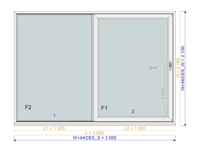 Lift & Slide Patio Doors – 3000 × 2100 mm – Right-Hand Handle